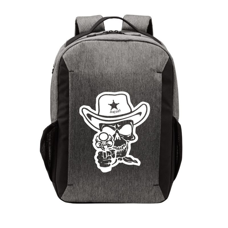 Sheriff Skull With Gun Vector Backpack