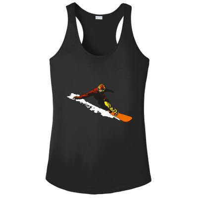 Snowboarding Snowboarder Winter Sport Snowboard Design Gift Ladies PosiCharge Competitor Racerback Tank