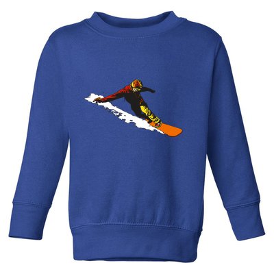 Snowboarding Snowboarder Winter Sport Snowboard Design Gift Toddler Sweatshirt