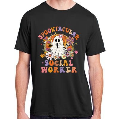 Spooktacular Social Worker Happy Halloween Spooky Matching Adult ChromaSoft Performance T-Shirt