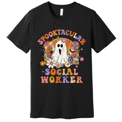 Spooktacular Social Worker Happy Halloween Spooky Matching Premium T-Shirt