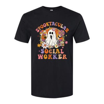 Spooktacular Social Worker Happy Halloween Spooky Matching Softstyle CVC T-Shirt