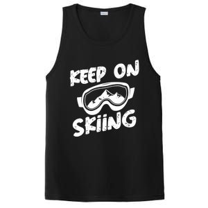 Skiing Ski Winter Vacation Keep On Skiing Gift PosiCharge Competitor Tank