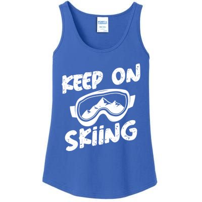 Skiing Ski Winter Vacation Keep On Skiing Gift Ladies Essential Tank