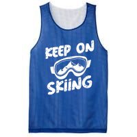 Skiing Ski Winter Vacation Keep On Skiing Gift Mesh Reversible Basketball Jersey Tank