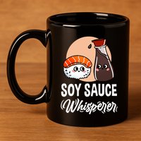 Soy Sauce Whisperer For Sushi Lover Gift 11oz C Handle Ceramic Mug
