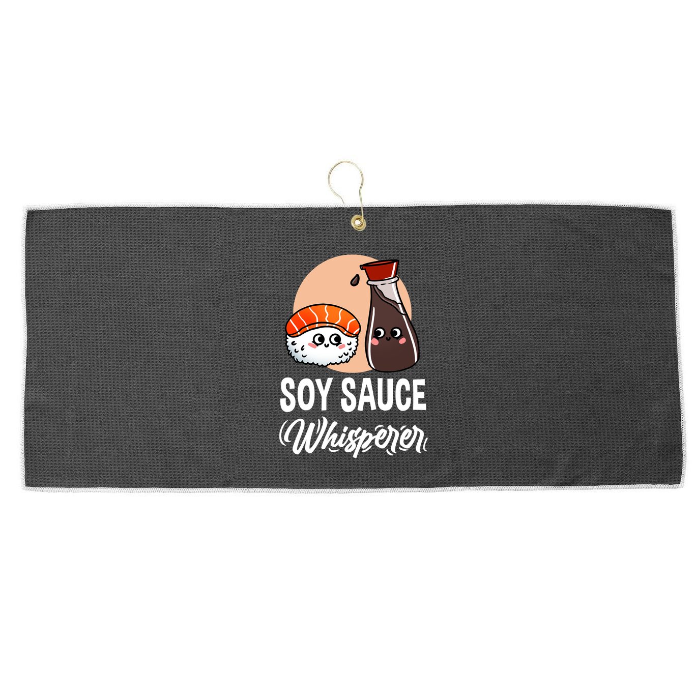 Soy Sauce Whisperer For Sushi Lover Gift Large Microfiber Waffle Golf Towel
