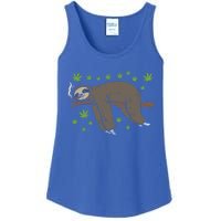 Sloth Smoking Weed Cannabis 420 Thc Marijuana Stoner Gift Ladies Essential Tank