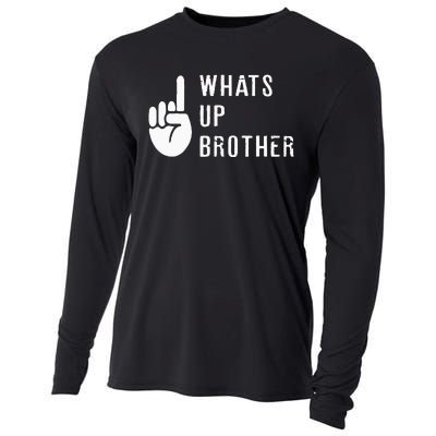 Sketch Streamer Whats Up Brother Cooling Performance Long Sleeve Crew