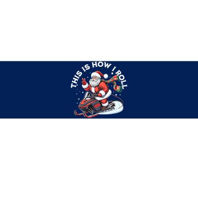 Santa Snowmobiling Xmas Funny Winter Holiday Christmas Bumper Sticker