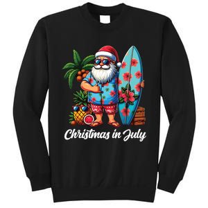 Santa Sunglasses Xmas Beach Tropical Christmas In July Sweatshirt