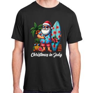 Santa Sunglasses Xmas Beach Tropical Christmas In July Adult ChromaSoft Performance T-Shirt