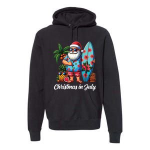 Santa Sunglasses Xmas Beach Tropical Christmas In July Premium Hoodie