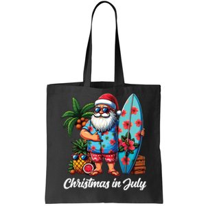 Santa Sunglasses Xmas Beach Tropical Christmas In July Tote Bag