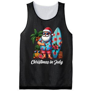 Santa Sunglasses Xmas Beach Tropical Christmas In July Mesh Reversible Basketball Jersey Tank