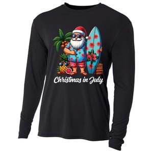 Santa Sunglasses Xmas Beach Tropical Christmas In July Cooling Performance Long Sleeve Crew