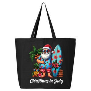 Santa Sunglasses Xmas Beach Tropical Christmas In July 25L Jumbo Tote