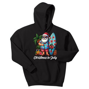 Santa Sunglasses Xmas Beach Tropical Christmas In July Kids Hoodie