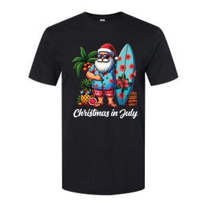 Santa Sunglasses Xmas Beach Tropical Christmas In July Softstyle CVC T-Shirt