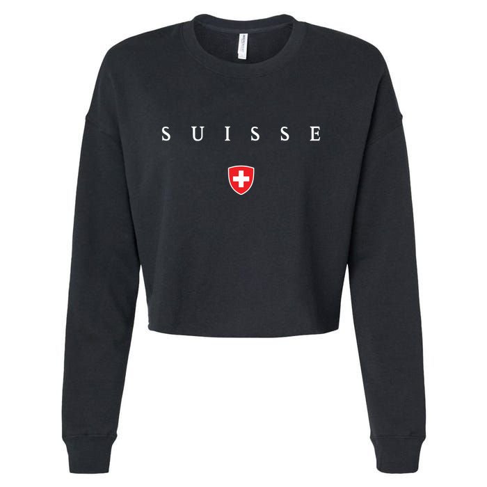Switzerland Suisse Xo4u Original Cropped Pullover Crew