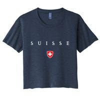 Switzerland Suisse Xo4u Original Women's Crop Top Tee