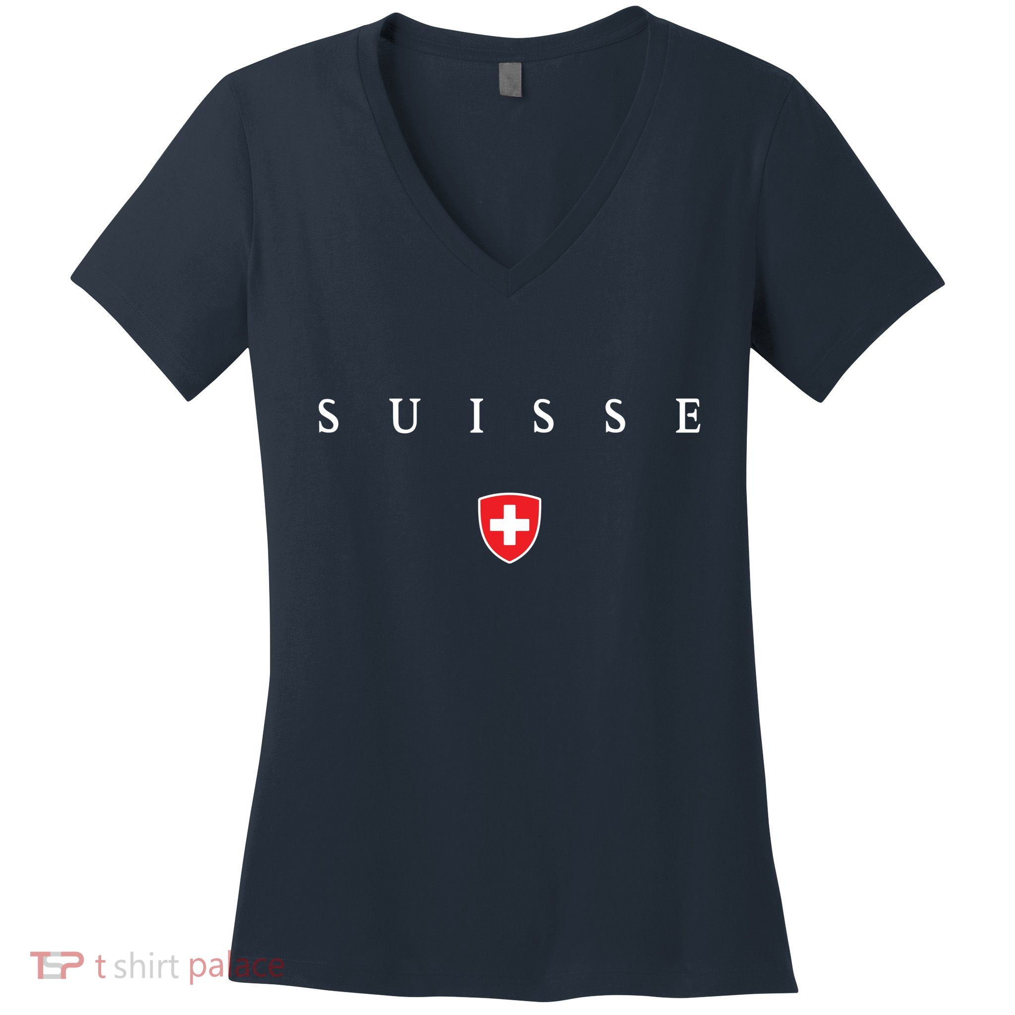 Switzerland Suisse Xo4u Original Women's V-Neck T-Shirt