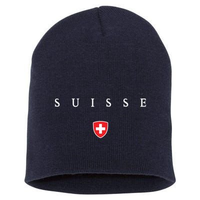 Switzerland Suisse Xo4u Original Short Acrylic Beanie