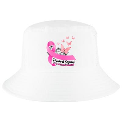 Support Squad You Are Not Alone Breast Cancer Butterfly Ribbon Cool Comfort Performance Bucket Hat