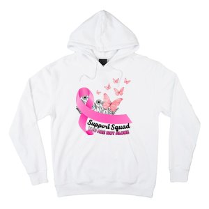 Support Squad You Are Not Alone Breast Cancer Butterfly Ribbon Hoodie