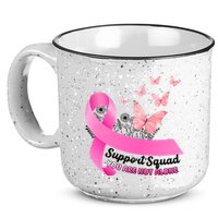 Support Squad You Are Not Alone Breast Cancer Butterfly Ribbon 15oz Campfire Ceramic Mug