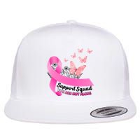 Support Squad You Are Not Alone Breast Cancer Butterfly Ribbon Flatbill Hat
