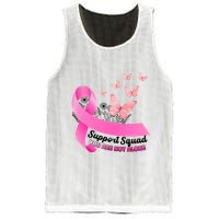 Support Squad You Are Not Alone Breast Cancer Butterfly Ribbon Mesh Reversible Basketball Jersey Tank