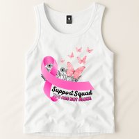 Support Squad You Are Not Alone Breast Cancer Butterfly Ribbon Tank Top