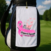 Support Squad You Are Not Alone Breast Cancer Butterfly Ribbon Golf Towel