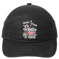 Splish Splash You Opinion Is Trash Funny Skunk 7-Panel Snapback Hat
