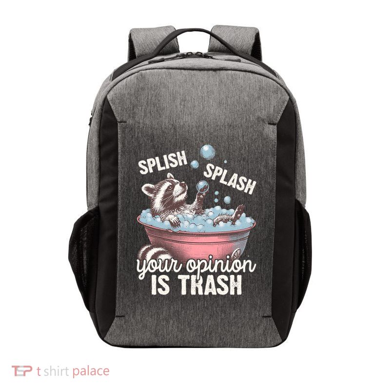 Splish Splash You Opinion Is Trash Funny Skunk Vector Backpack