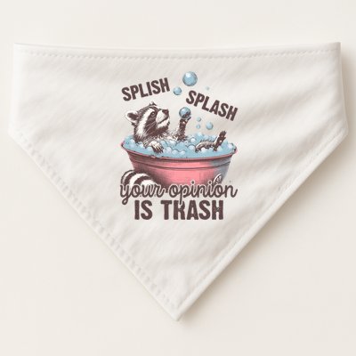 Splish Splash You Opinion Is Trash Funny Skunk USA-Made Doggie Bandana