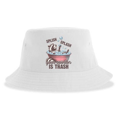 Splish Splash You Opinion Is Trash Funny Skunk Sustainable Bucket Hat