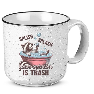 Splish Splash You Opinion Is Trash Funny Skunk 15oz Campfire Ceramic Mug