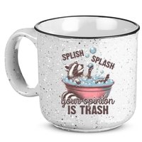 Splish Splash You Opinion Is Trash Funny Skunk 15oz Campfire Ceramic Mug