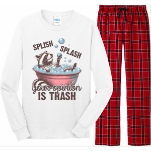 Splish Splash You Opinion Is Trash Funny Skunk Long Sleeve Pajama Set