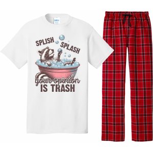 Splish Splash You Opinion Is Trash Funny Skunk Pajama Set