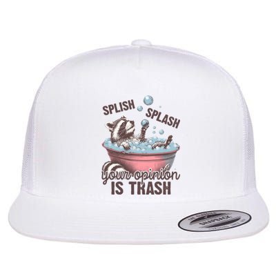 Splish Splash You Opinion Is Trash Funny Skunk Flat Bill Trucker Hat