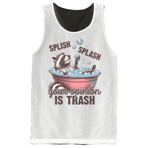 Splish Splash You Opinion Is Trash Funny Skunk Mesh Reversible Basketball Jersey Tank