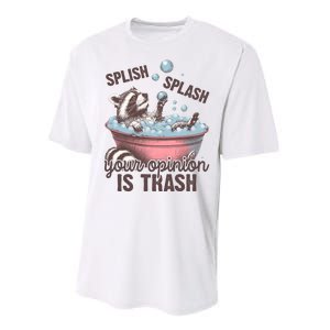 Splish Splash You Opinion Is Trash Funny Skunk Performance Sprint T-Shirt