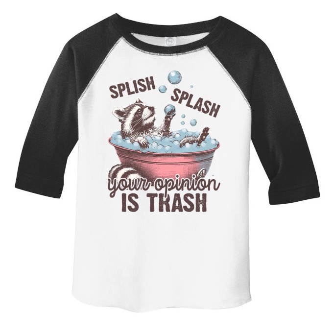 Splish Splash You Opinion Is Trash Funny Skunk Toddler Fine Jersey T-Shirt