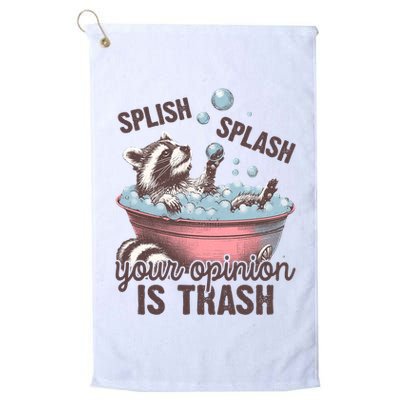Splish Splash You Opinion Is Trash Funny Skunk Golf Towel
