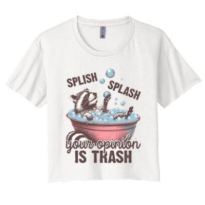 Splish Splash You Opinion Is Trash Funny Skunk Crop Top