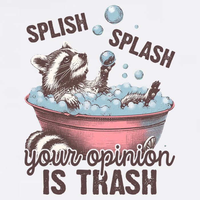 Splish Splash You Opinion Is Trash Funny Skunk Cropped Pullover Crew