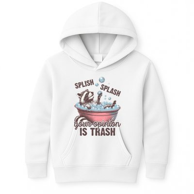 Splish Splash You Opinion Is Trash Funny Skunk Kids Hoodie